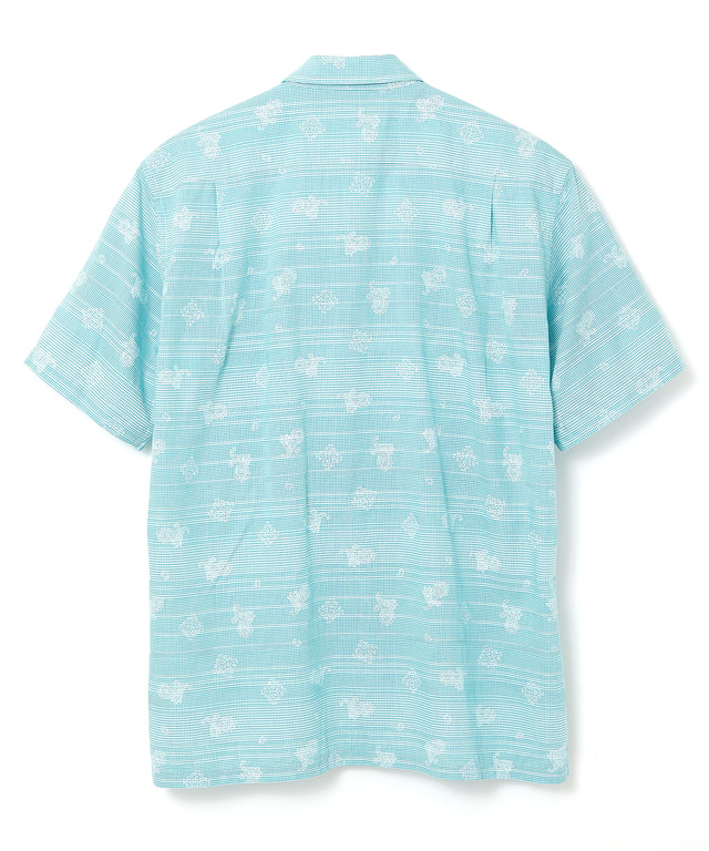 スノーコットン ドビー ボーダー シャツ 【接触冷感】