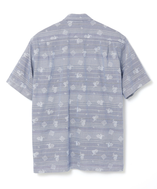 スノーコットン ドビー ボーダー シャツ 【接触冷感】