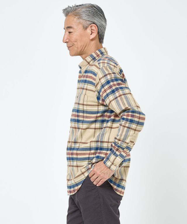 ミックスカラー チェック シャツ