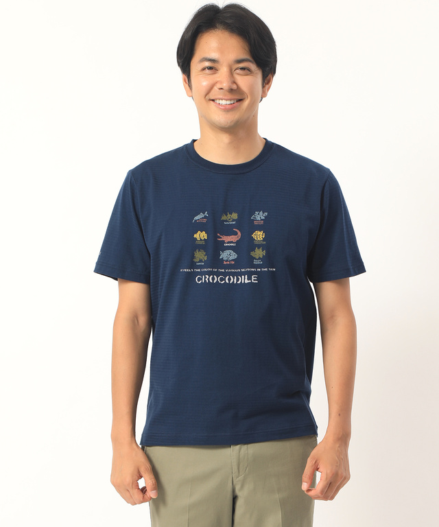 フィッシュプリントTシャツ