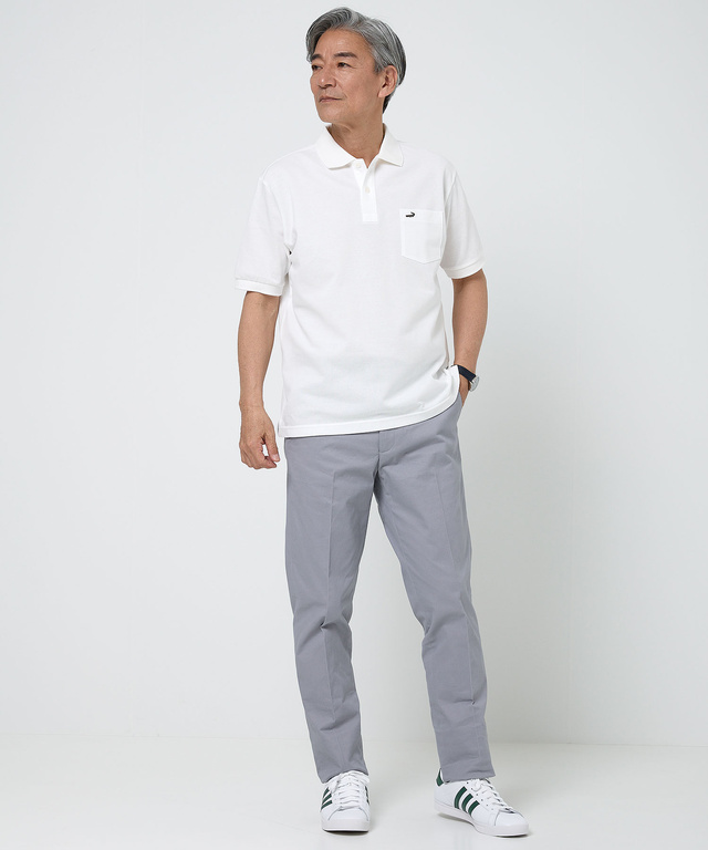 【ベストセラー】鹿の子 ワンポイント 半袖ポロシャツ【日本製】