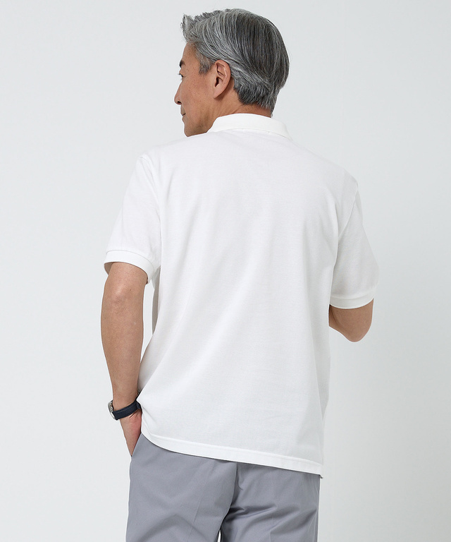 【ベストセラー】鹿の子 ワンポイント 半袖ポロシャツ【日本製】