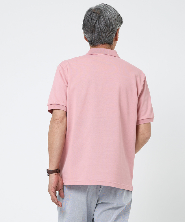 【ベストセラー】鹿の子 ワンポイント 半袖ポロシャツ【日本製】