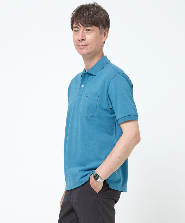 【ベストセラー】鹿の子 ワンポイント 半袖ポロシャツ【日本製】