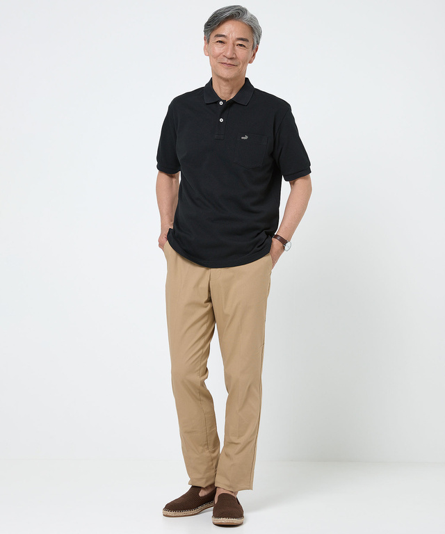 【ベストセラー】鹿の子 ワンポイント 半袖ポロシャツ【日本製】