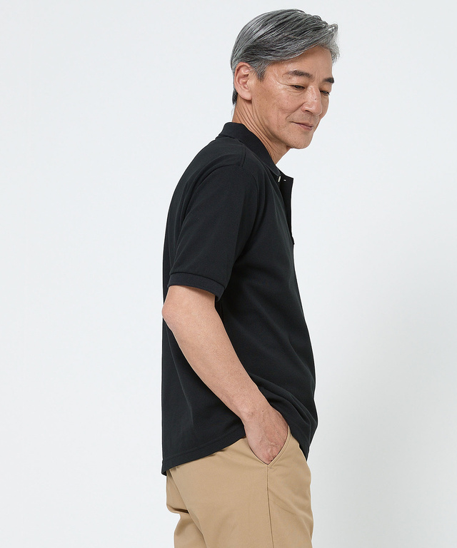 【ベストセラー】鹿の子 ワンポイント 半袖ポロシャツ【日本製】