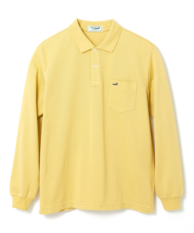 【ベストセラー】鹿の子 ワンポイント 長袖ポロシャツ【日本製】