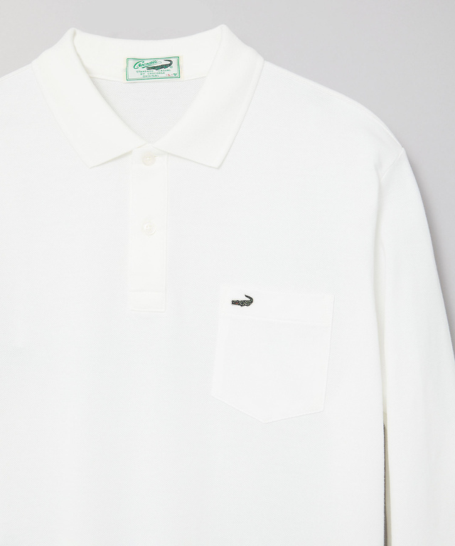 【ベストセラー】鹿の子 ワンポイント 長袖ポロシャツ【日本製】