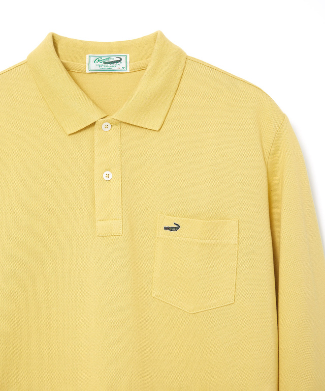 【ベストセラー】鹿の子 ワンポイント 長袖ポロシャツ【日本製】