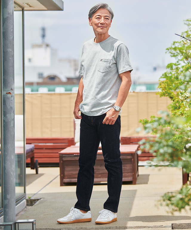 ポケット付きワンポイントTシャツ【TEMP-C】