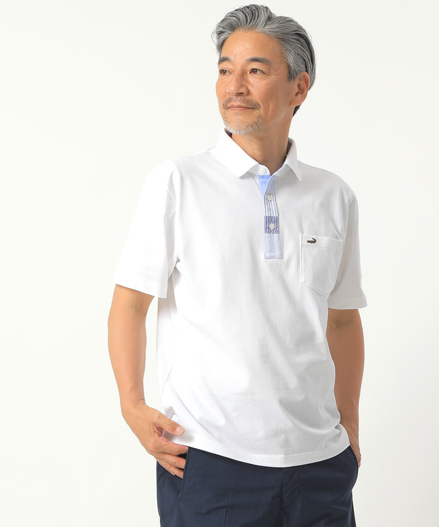 【6/2読売新聞掲載】マエタテデザインポロシャツ【シワになりにくい】【吸汗速乾】