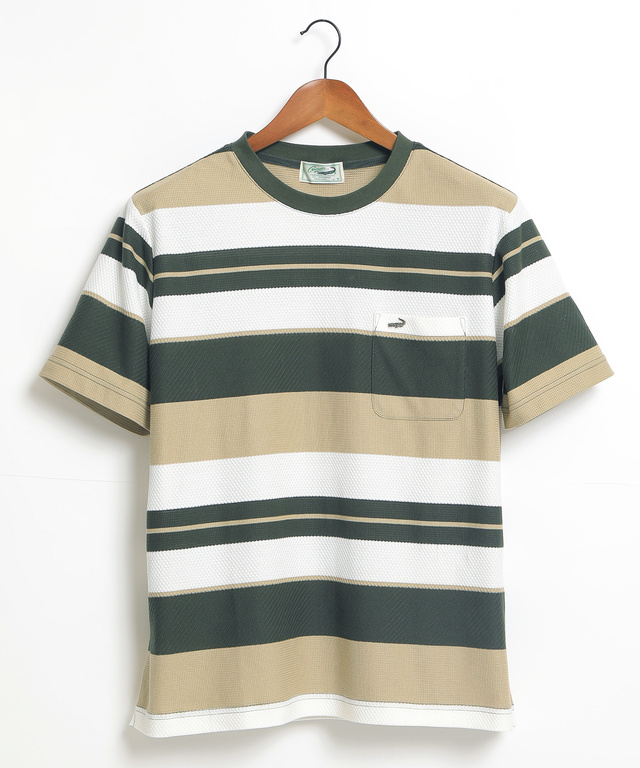 ジャカードボーダーTシャツ【日本製生地】