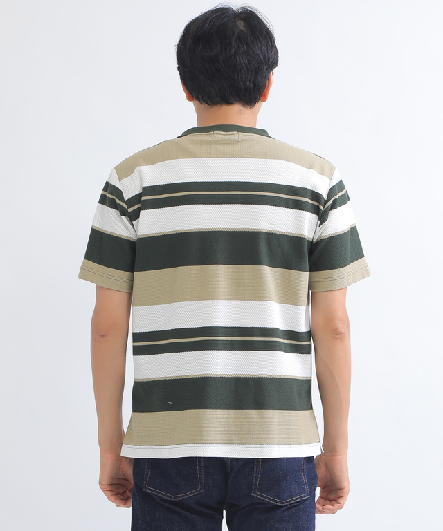 ジャカードボーダーTシャツ【日本製生地】