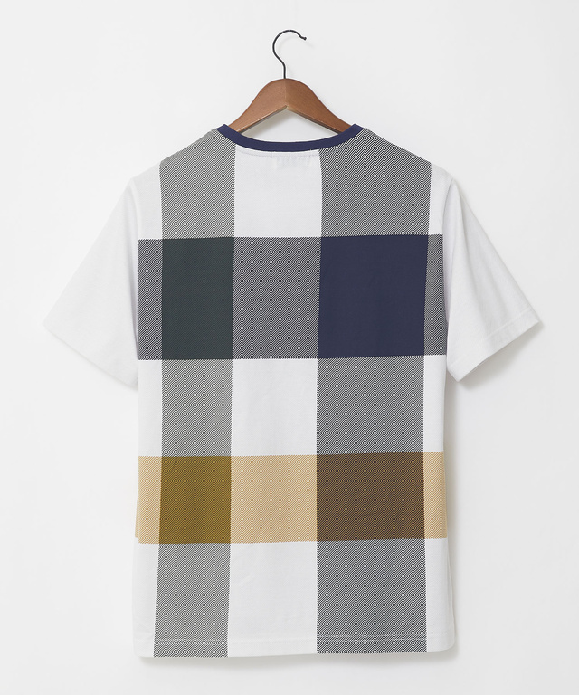 クロコダイルタータン パネルプリント Tシャツ