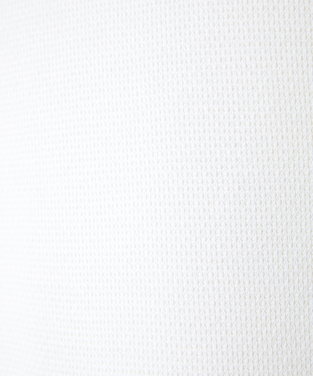 プレーティング鹿の子 襟布帛 ポロシャツ