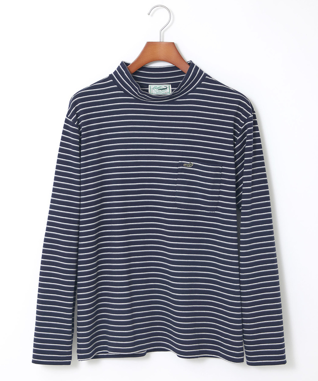 スムース素材 ハイネックカットソー