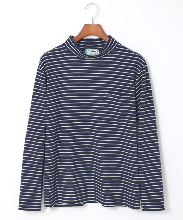 スムース素材 ハイネックカットソー