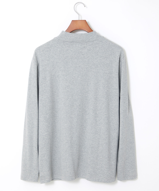 スムース素材 ハイネックカットソー