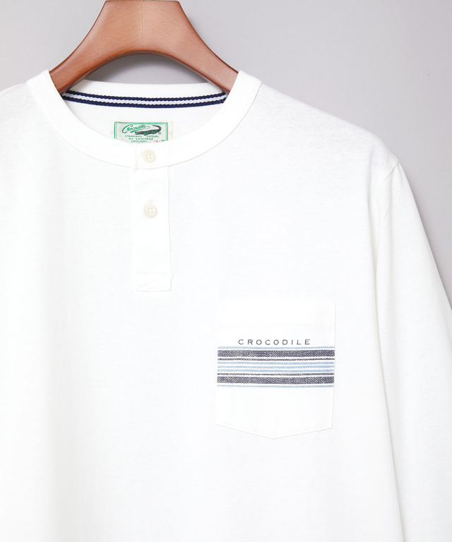 ヘンリーネック 七分袖 Tシャツ【吸汗速乾】