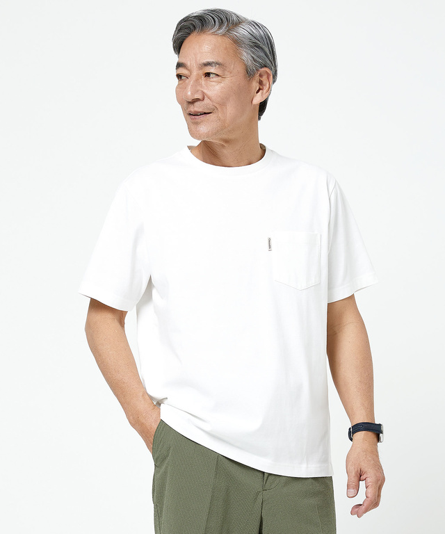 天竺 クルーネック Tシャツ【UV加工】【吸汗速乾】