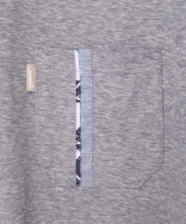 スノーコットンリネン 鹿の子 クルーネックTシャツ【接触冷感】