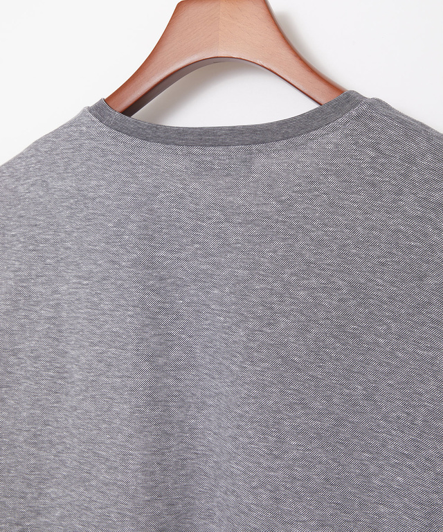 スノーコットンリネン 鹿の子 クルーネックTシャツ【接触冷感】