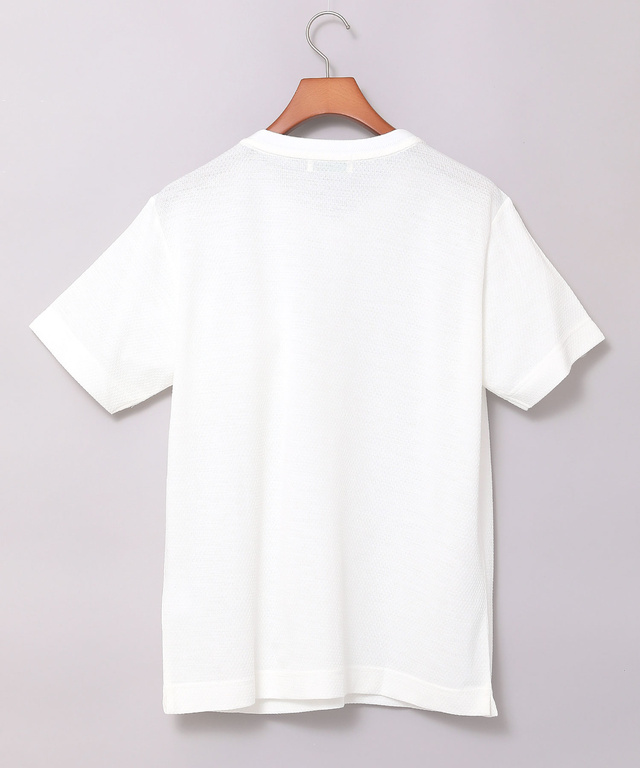 シャドーギンガムチェック柄 Vネック Tシャツ【吸汗速乾】