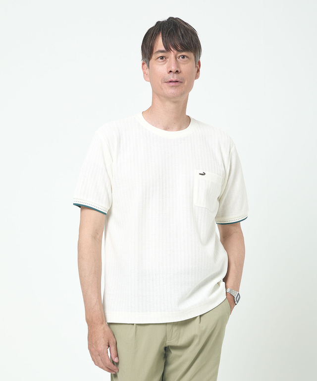 ヘリボーン リブライン Tシャツ【吸汗速乾】