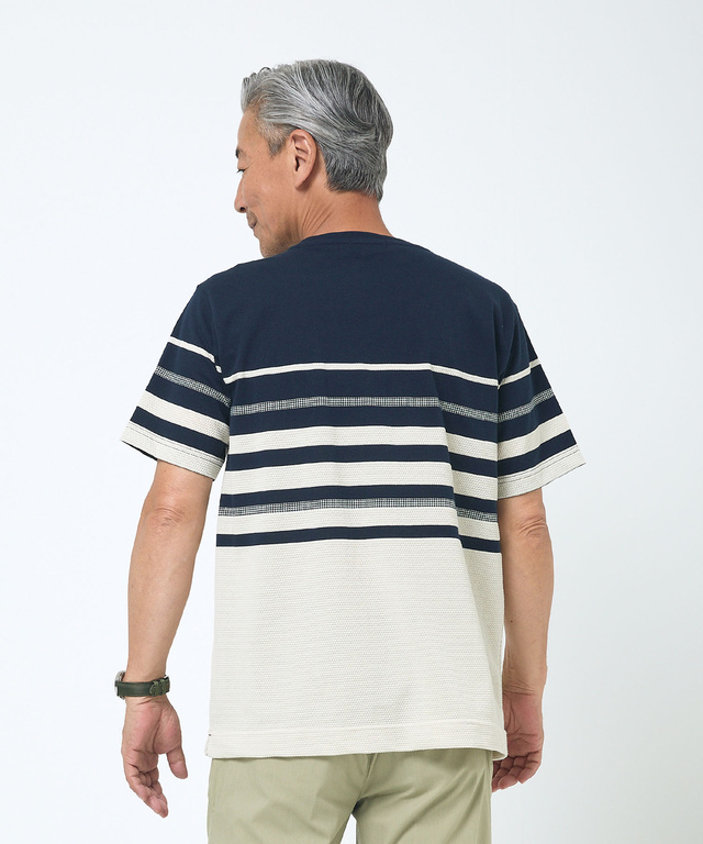 パネルボーダー デザイン Tシャツ