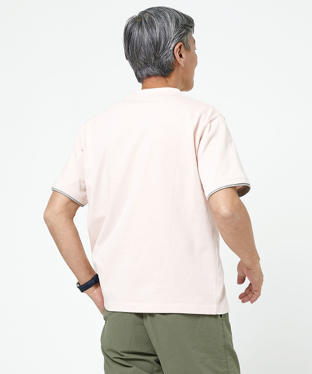 レイヤード メッシュ カットソー