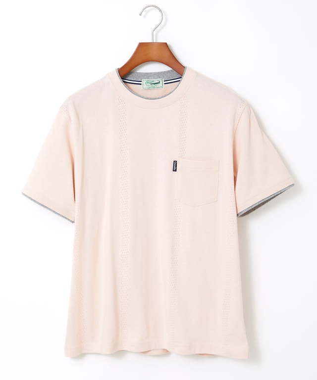 レイヤード メッシュ カットソー