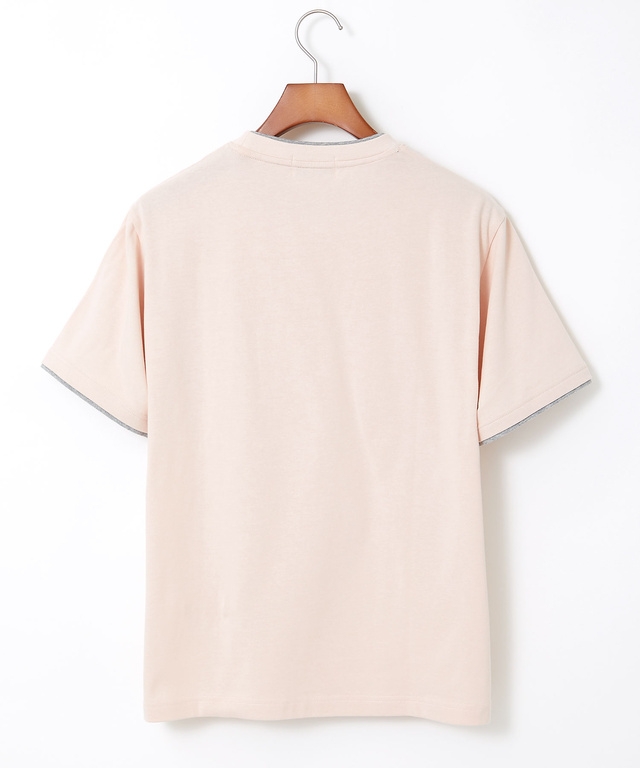 レイヤード メッシュ カットソー