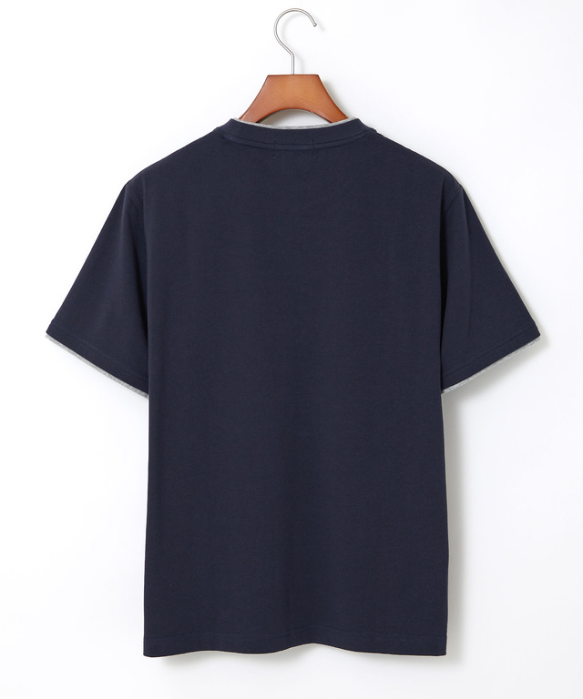 レイヤード メッシュ カットソー