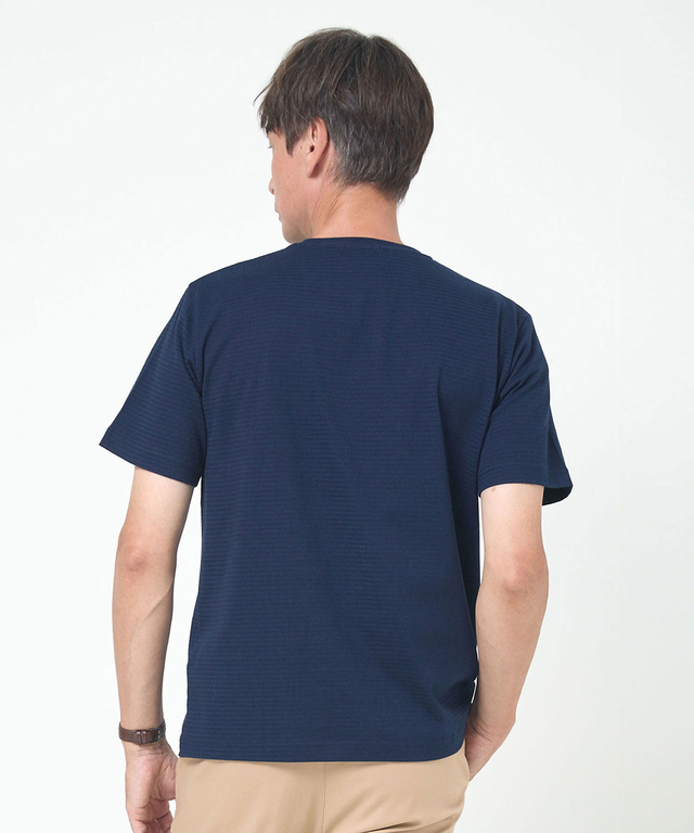 ボーダー柄 ロゴ プリントTシャツ