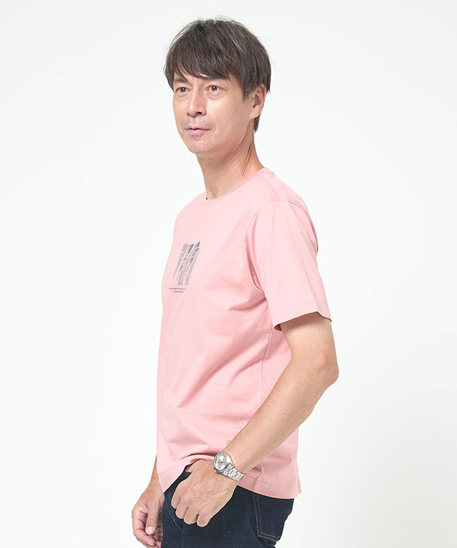 チェック柄 ロゴ プリントTシャツ