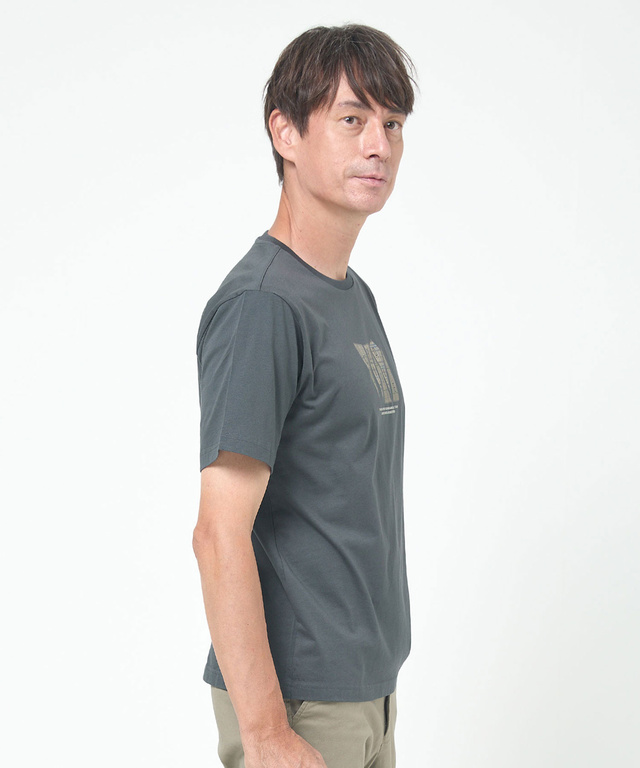 チェック柄 ロゴ プリントTシャツ