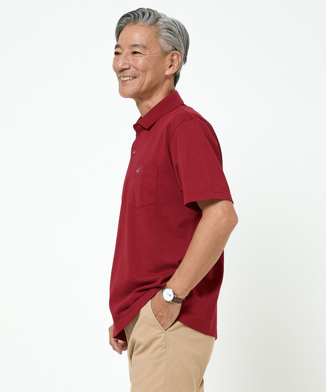 鹿の子 デザイン ポロシャツ