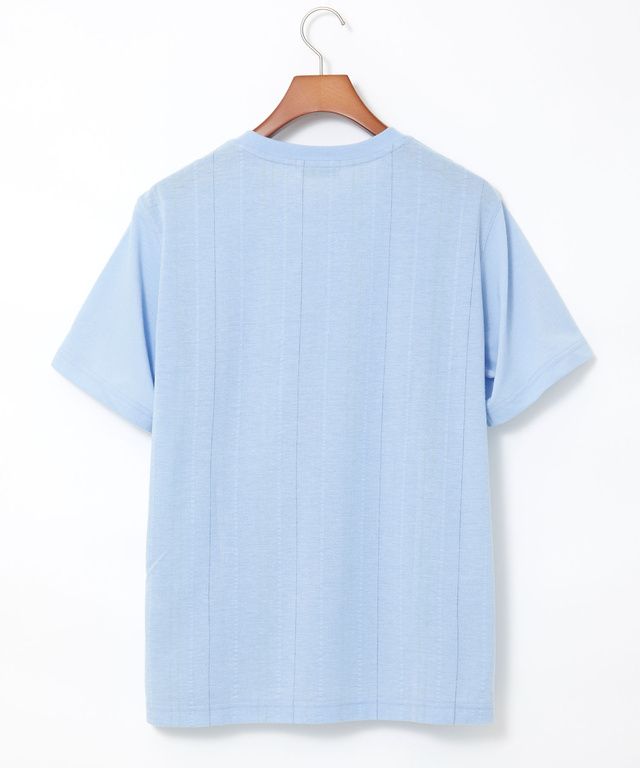 サッカー素材 ストライプ柄 Tシャツ