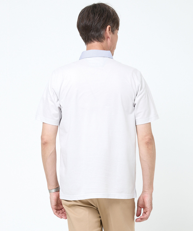 スノーコットン 布帛襟 ポロシャツ【接触冷感】