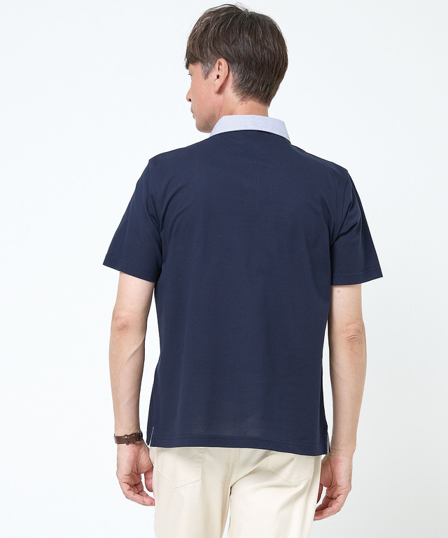 スノーコットン 布帛襟 ポロシャツ【接触冷感】