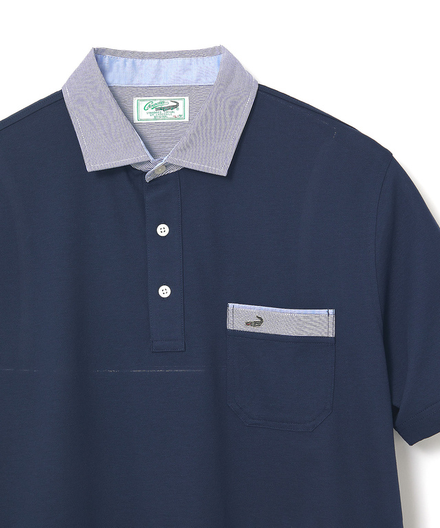 スノーコットン 布帛襟 ポロシャツ【接触冷感】