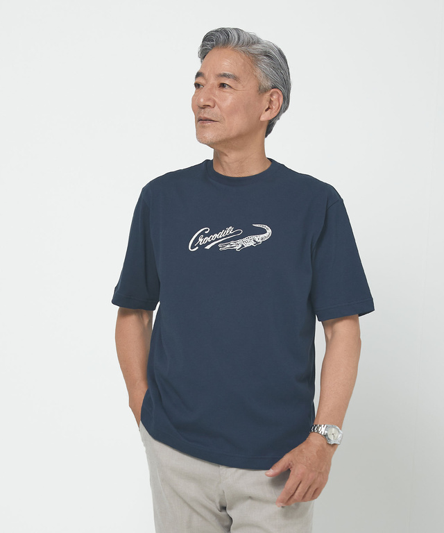 プレーティング天竺 ロゴプリント Tシャツ【一部店舗限定】