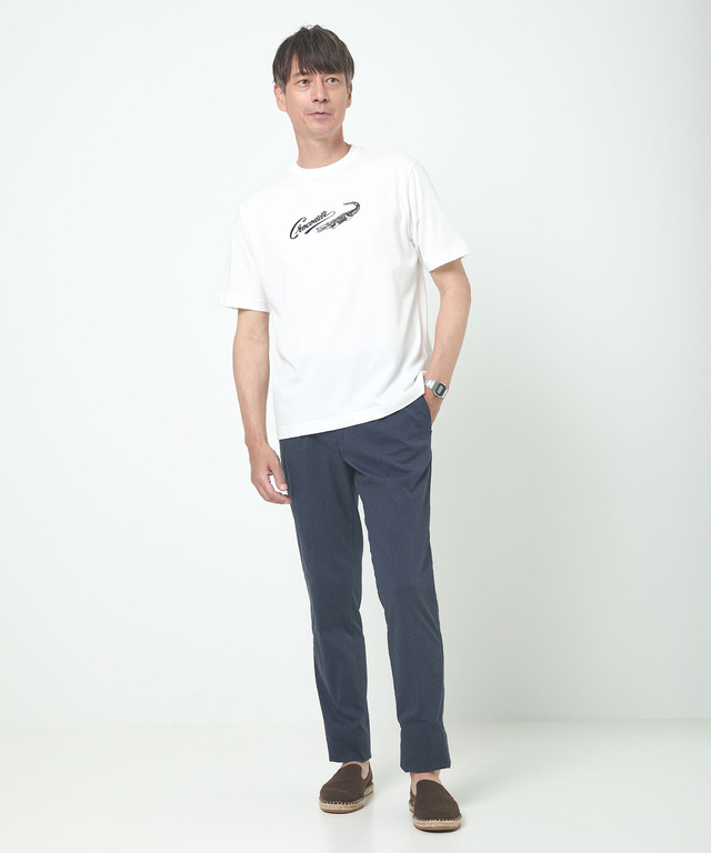 プレーティング天竺 ロゴプリント Tシャツ【一部店舗限定】