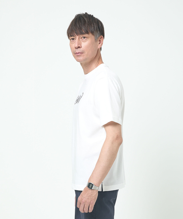 プレーティング天竺 ロゴプリント Tシャツ【一部店舗限定】