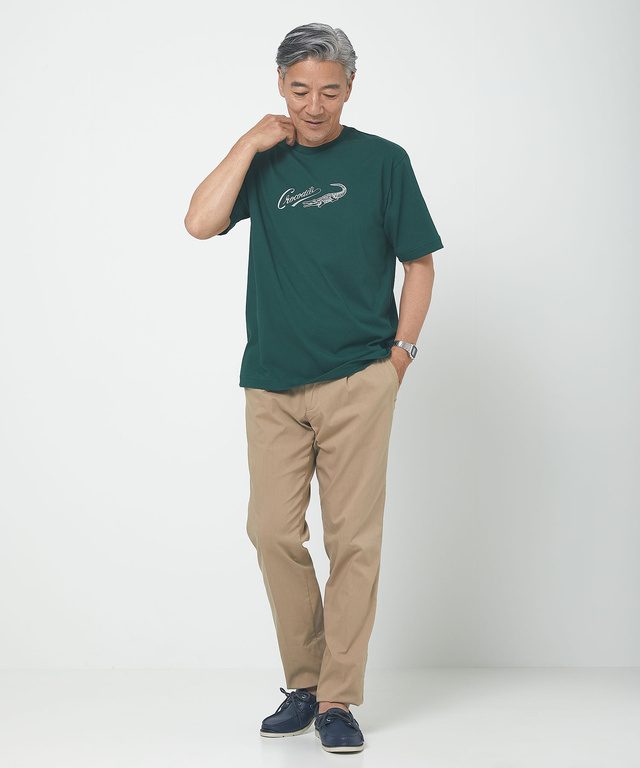 プレーティング天竺 ロゴプリント Tシャツ【一部店舗限定】