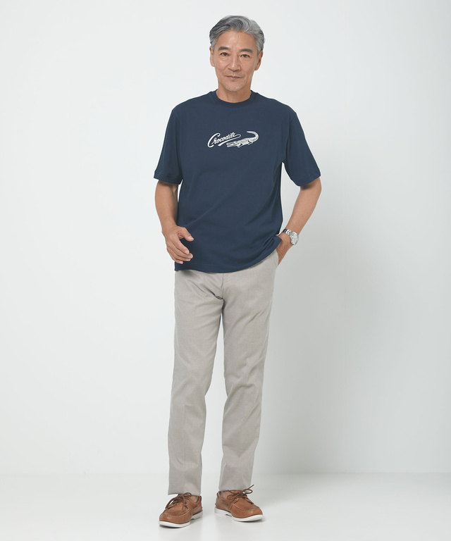 プレーティング天竺 ロゴプリント Tシャツ【一部店舗限定】