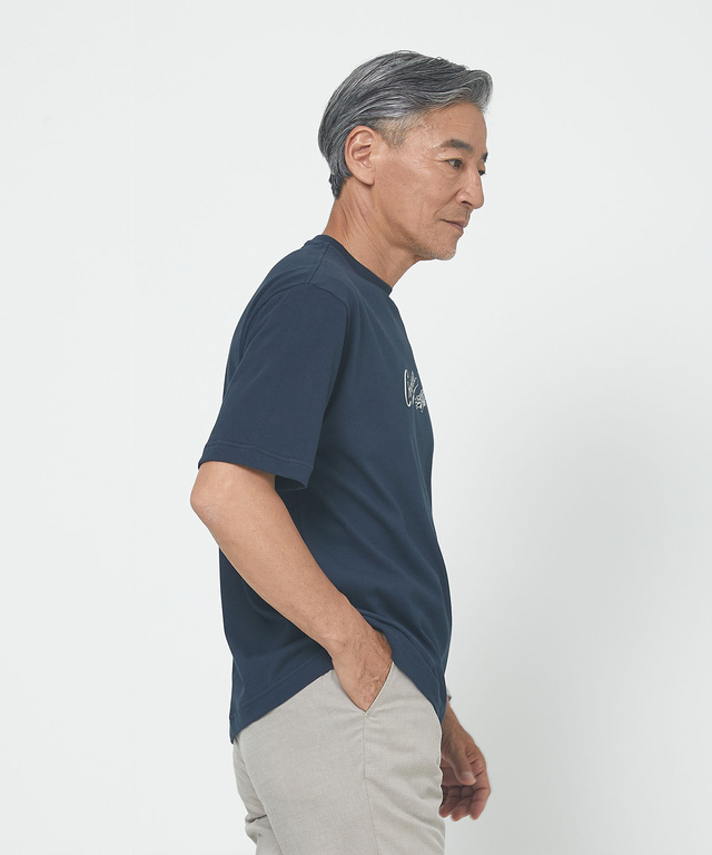 プレーティング天竺 ロゴプリント Tシャツ【一部店舗限定】