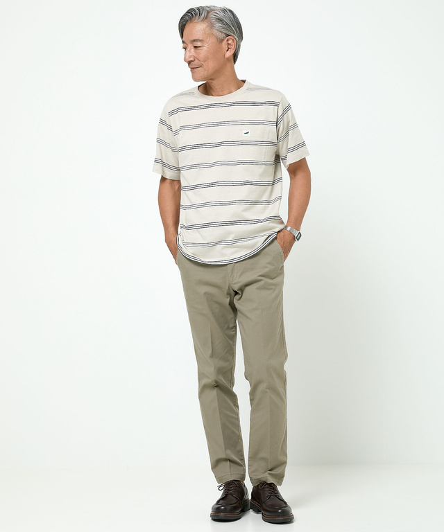 ボーダー柄 Tシャツ【ウガンダ オーガニック コットン】