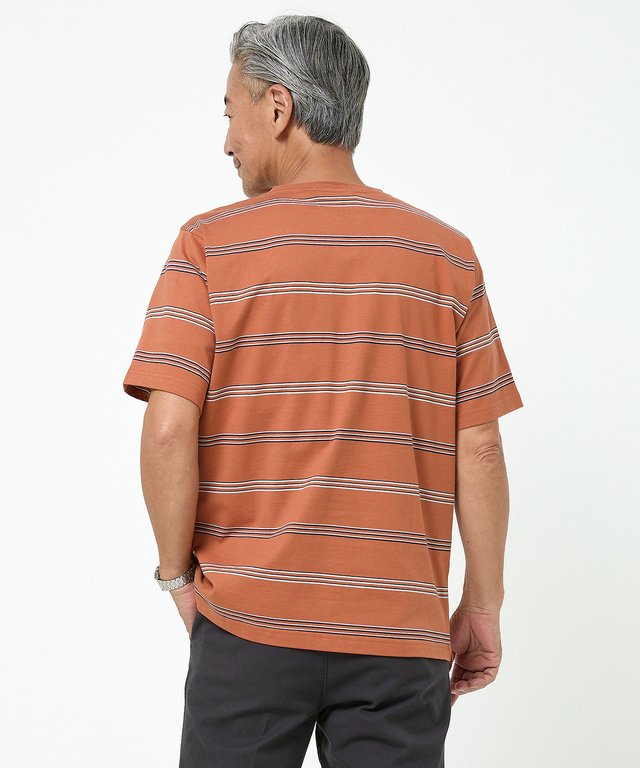 ボーダー柄 Tシャツ【ウガンダ オーガニック コットン】