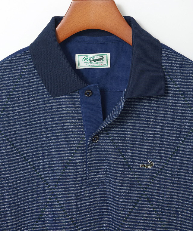 シルケット加工 地柄 ポロシャツ【日本製】